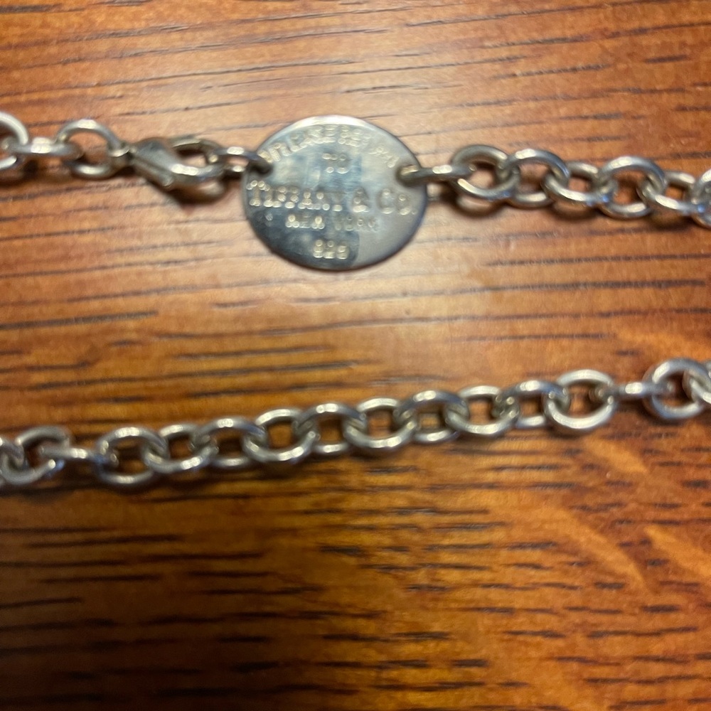 Copy Tiffany & CO. necklace wear noticeable on tag but still cute!